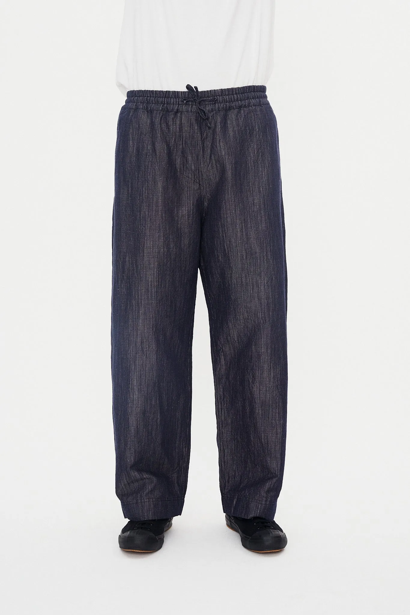 EMIR 31-66-3 | Loose Drawstring Pants | Navy Dobby sold by Hansen Garments product image thumbnail 2
