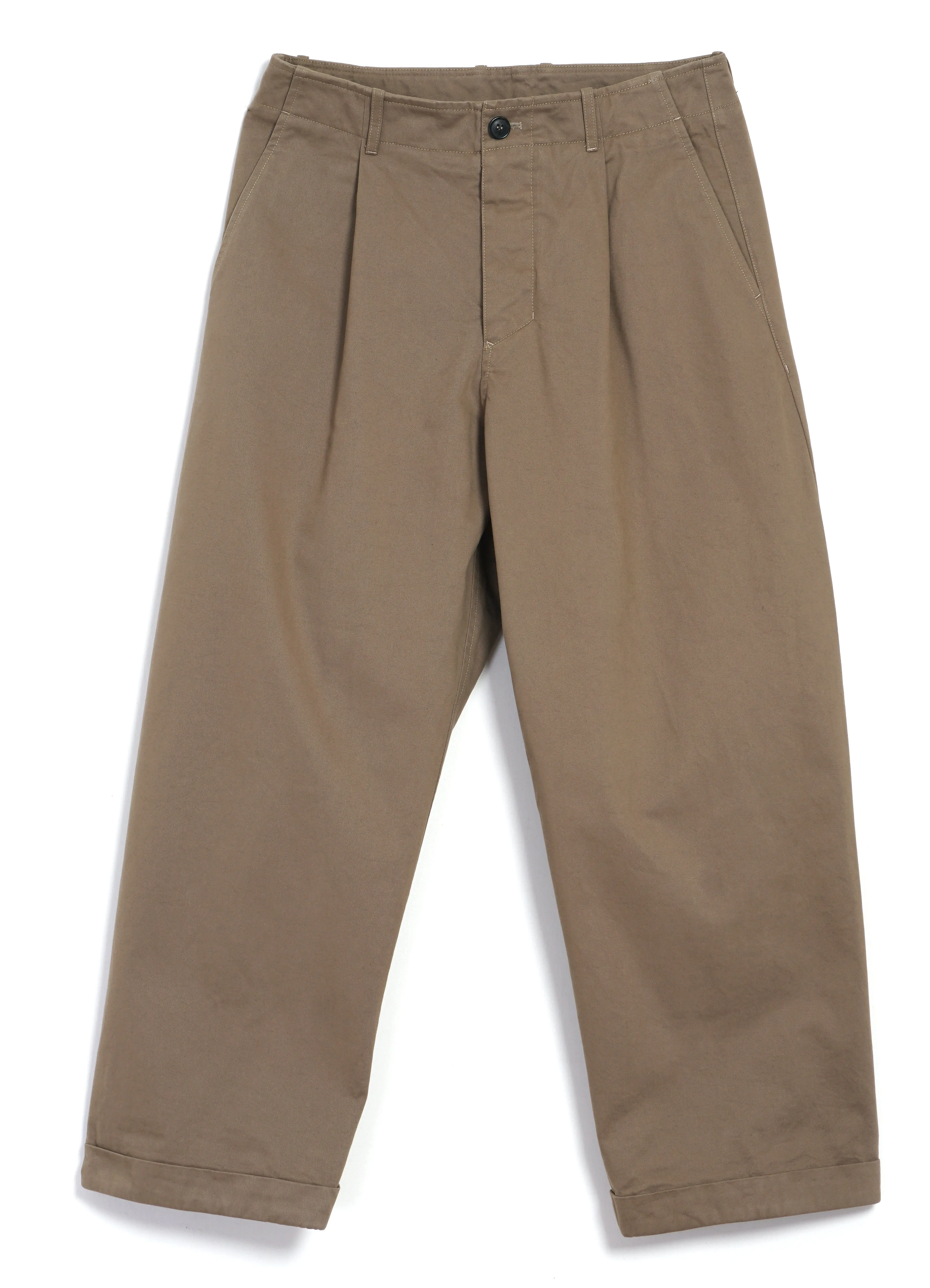 BOBBY 31-56-7 | Wide Pleated Everyday Trousers | Beige sold by Hansen Garments
