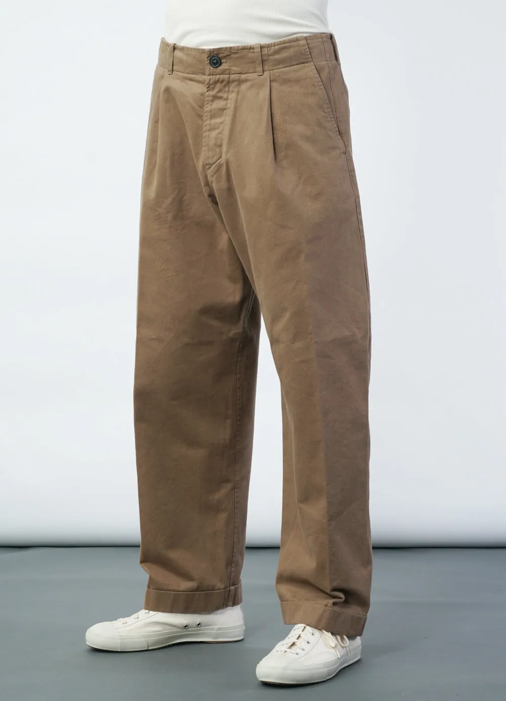 BOBBY 31-56-7 | Wide Pleated Everyday Trousers | Beige sold by Hansen Garments product image thumbnail 2