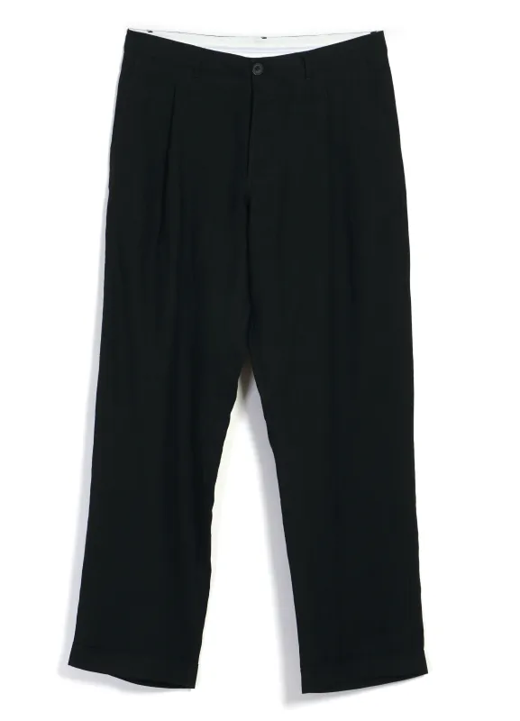 SUNE 31-67-2 | Classic Pleated Trousers | Black Linen sold by Hansen Garments