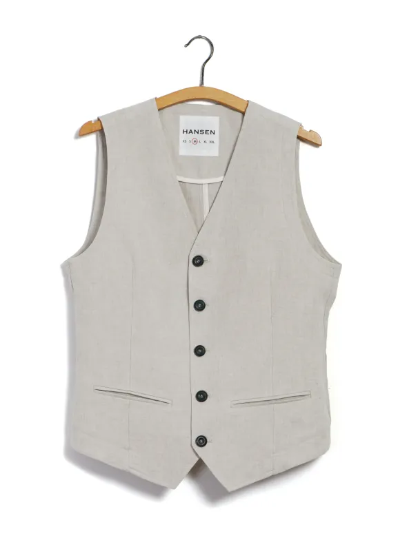 DANIEL 31-67-1 | Classic Waistcoat | Nature Linen made by Hansen Garments