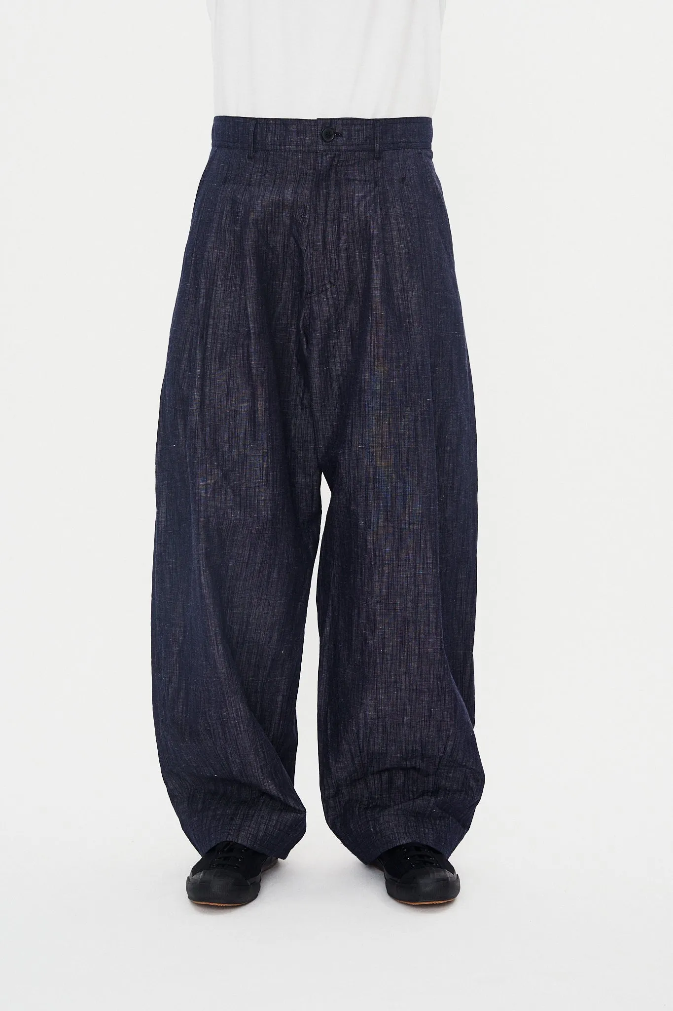 ANDREW 31-74-3 | Balloon Trousers | Washed Navy sold by Hansen Garments product image thumbnail 2