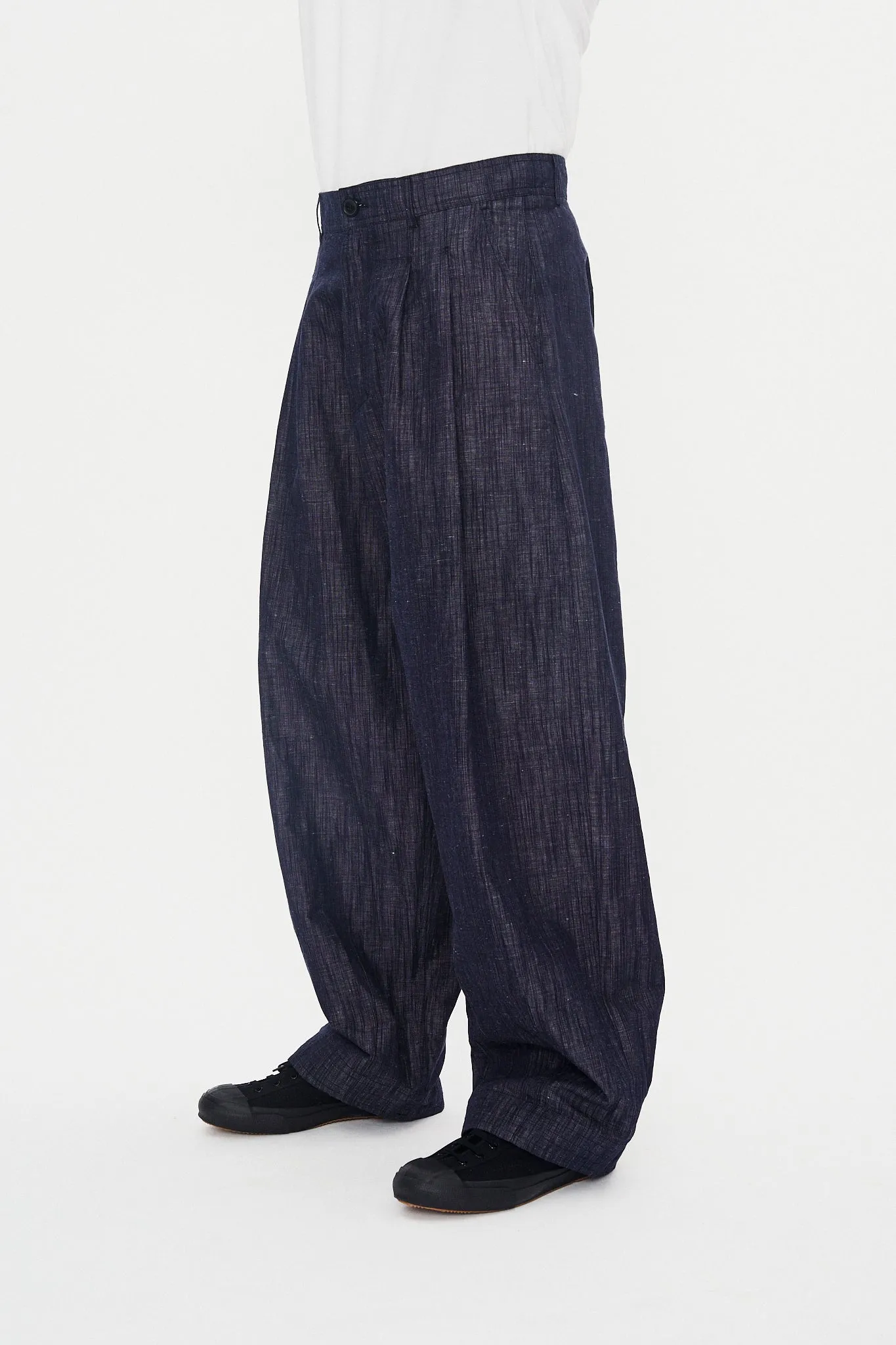 ANDREW 31-74-3 | Balloon Trousers | Washed Navy sold by Hansen Garments product image thumbnail 3