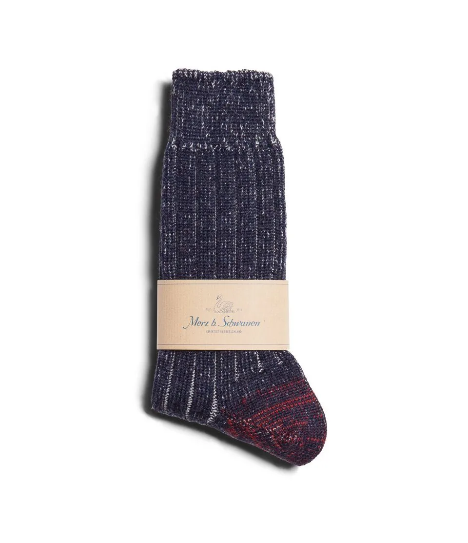 GOOD ORIGINALS | Wool Socks | Ink Blue/Nature sold by Hansen Garments