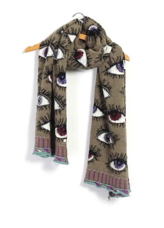 SPEAKEASY | Compressed Wool Scarf | Beige/Khaki made by Kapital