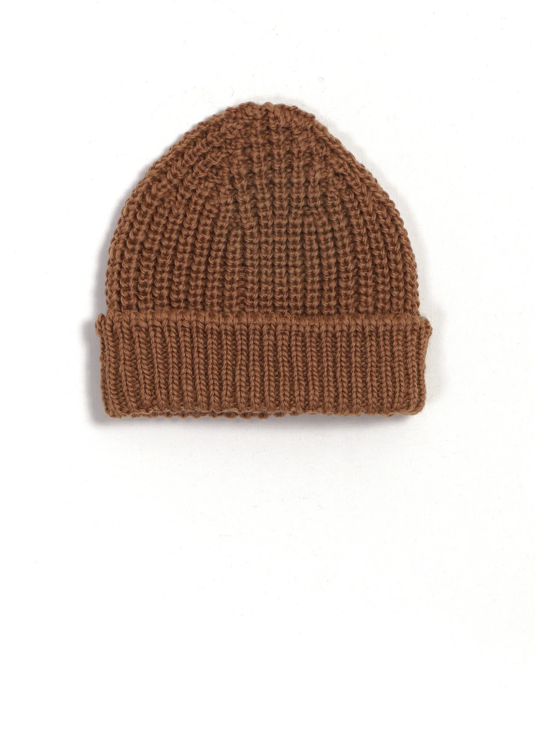 Short Wool Beanie | Camel sold by Hansen Garments