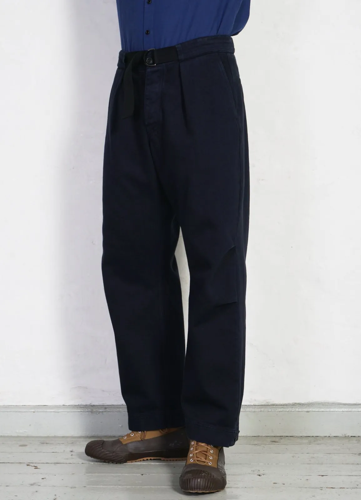 KARLO | Wide Cut Utility Trousers | Navy sold by Hansen Garments product image thumbnail 2