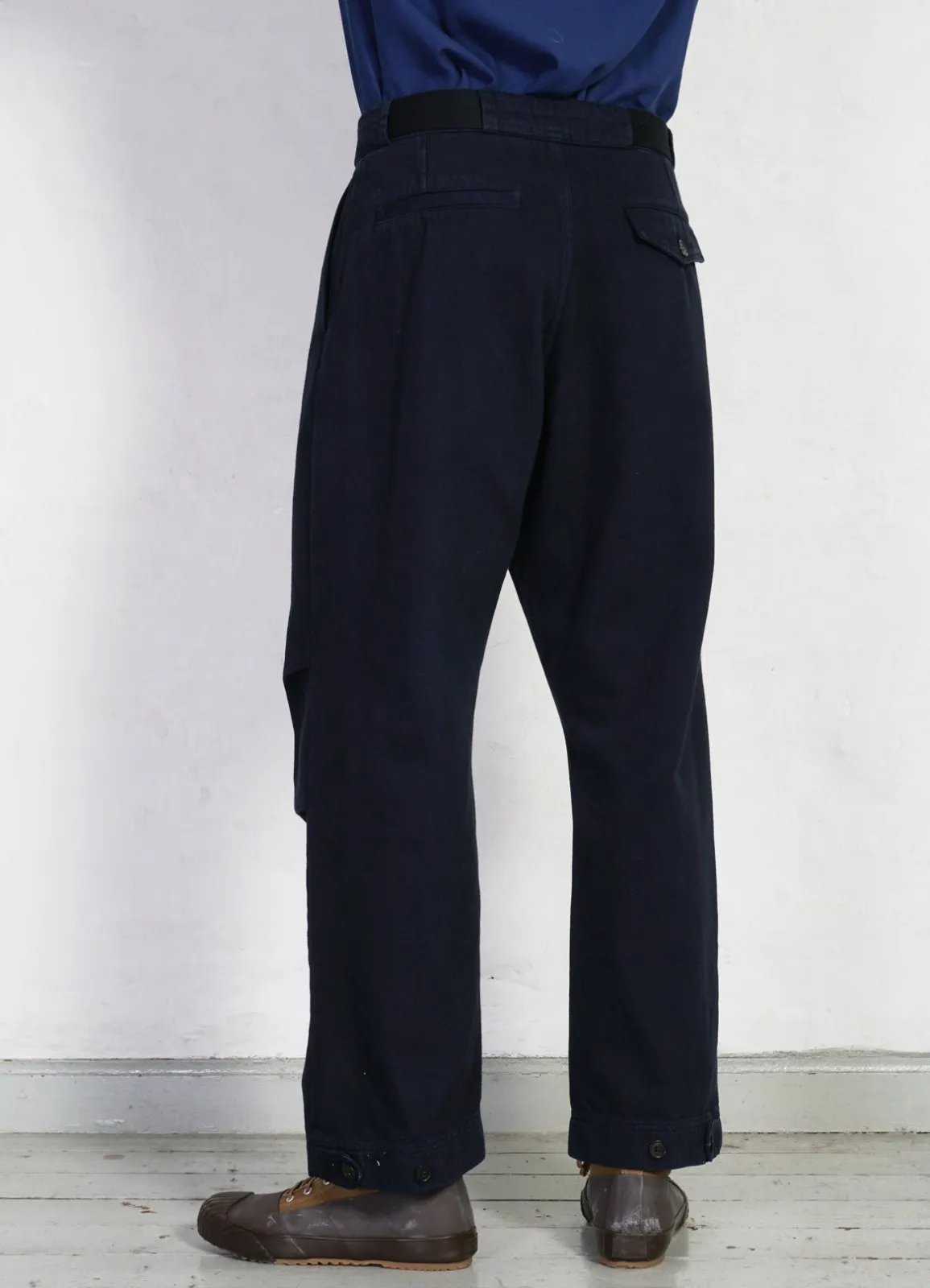 KARLO | Wide Cut Utility Trousers | Navy sold by Hansen Garments product image thumbnail 3