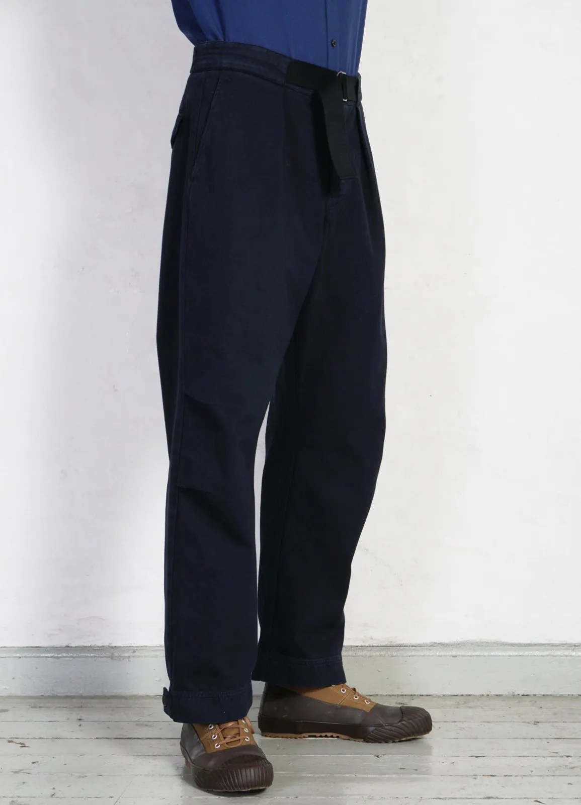 KARLO | Wide Cut Utility Trousers | Navy sold by Hansen Garments product image thumbnail 4