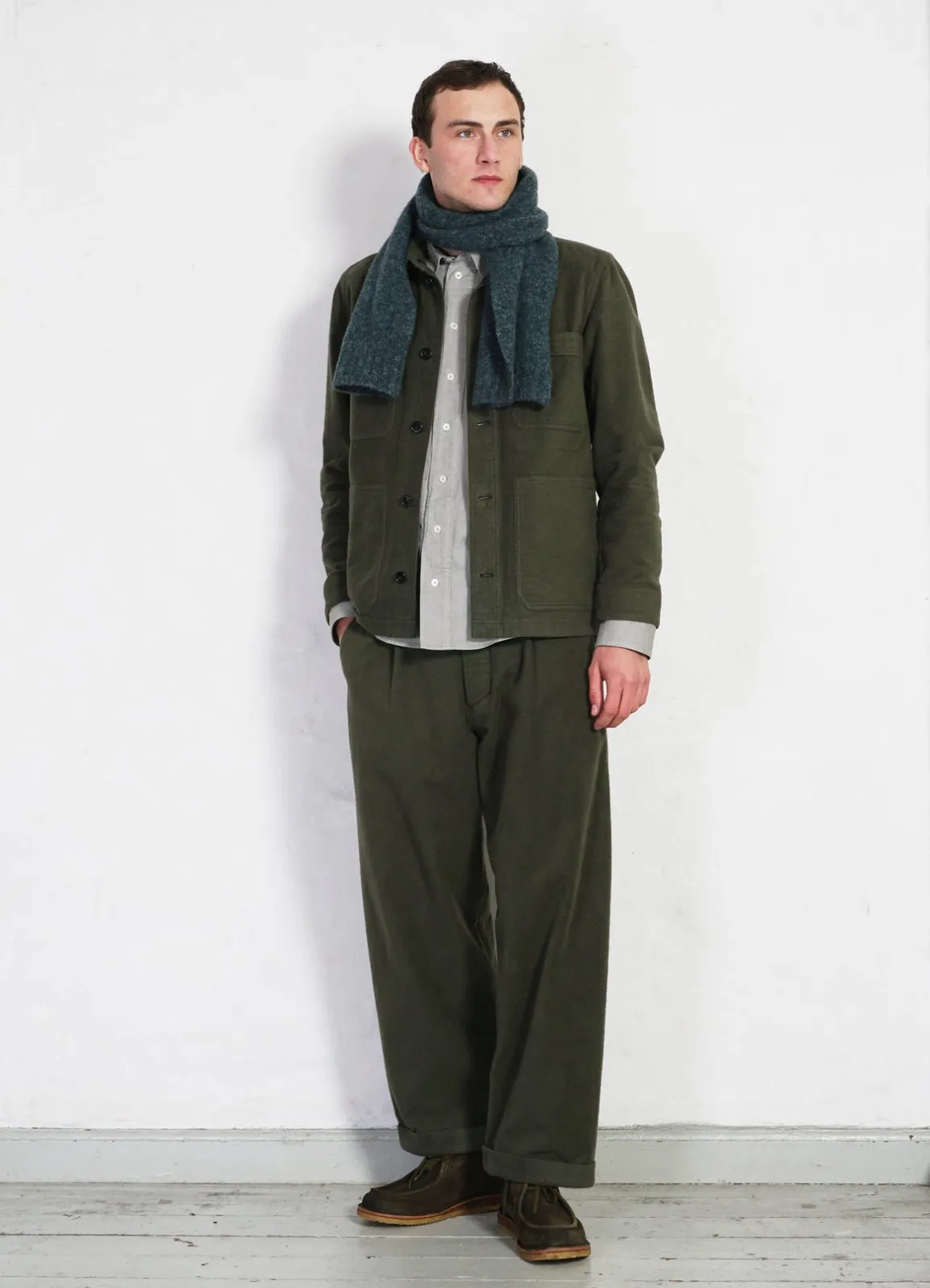 BOBBY | Super Wide Pleated Trousers | Dark Green sold by Hansen Garments product image thumbnail 5