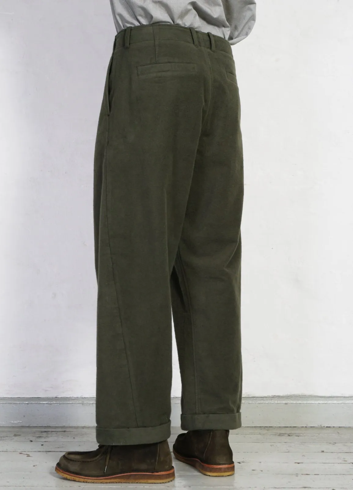 BOBBY | Super Wide Pleated Trousers | Dark Green sold by Hansen Garments product image thumbnail 3