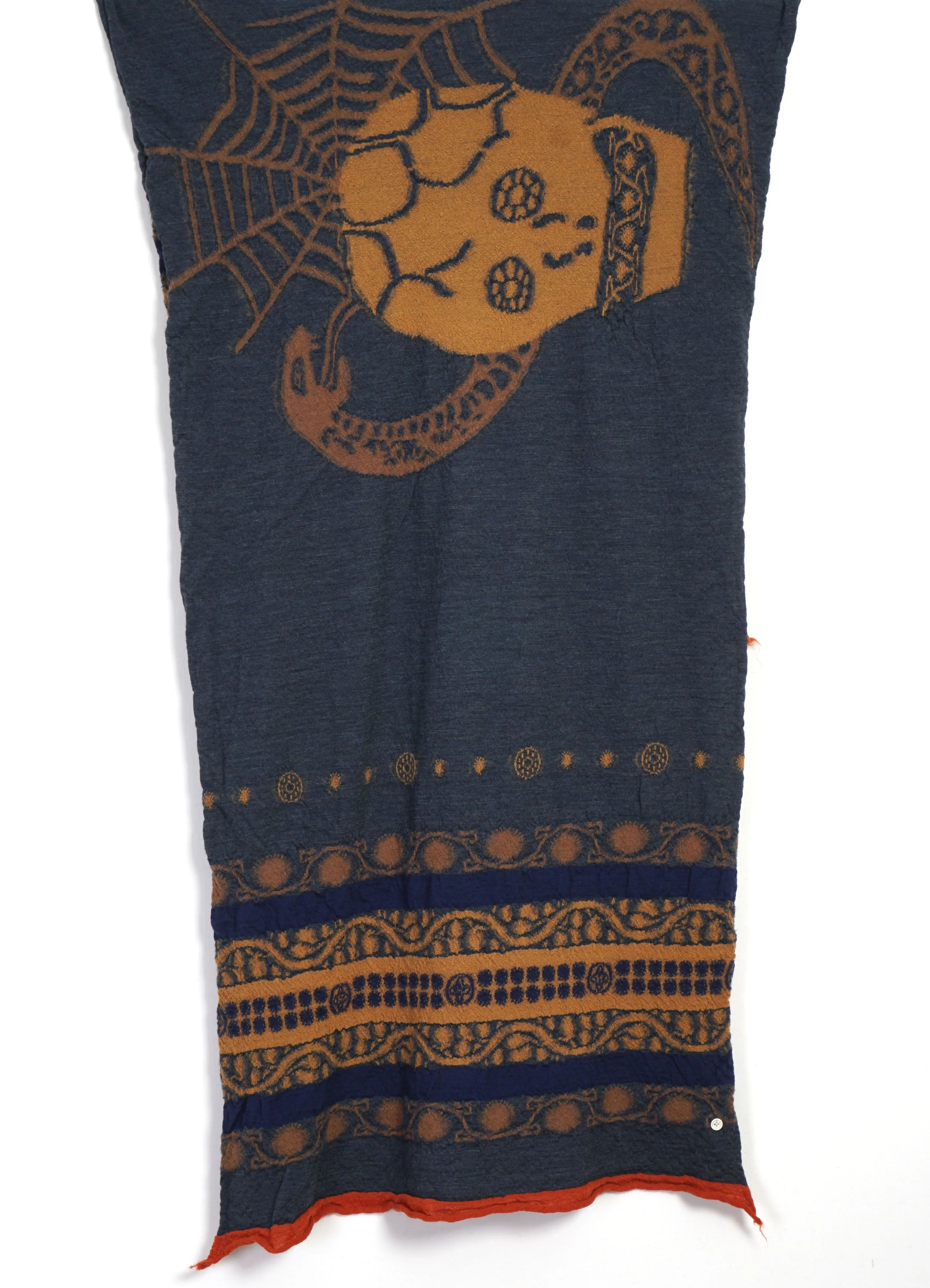 COPTIC SKULL | Compressed Wool Scarf | Navy sold by Hansen Garments product image thumbnail 2
