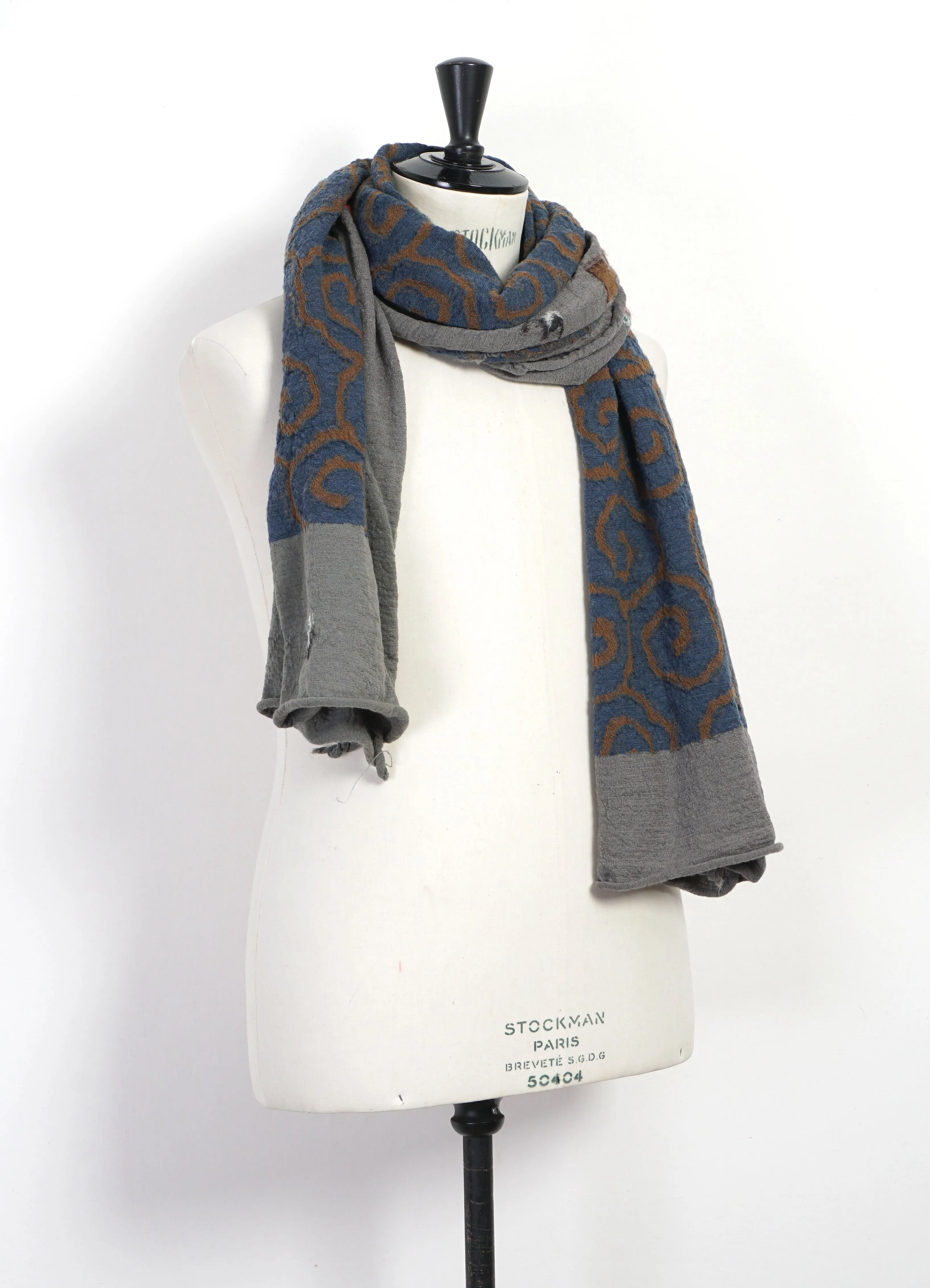 KARAKUSA NECTAR | Compressed Wool Scarf | Grey/Blue sold by Hansen Garments product image thumbnail 3