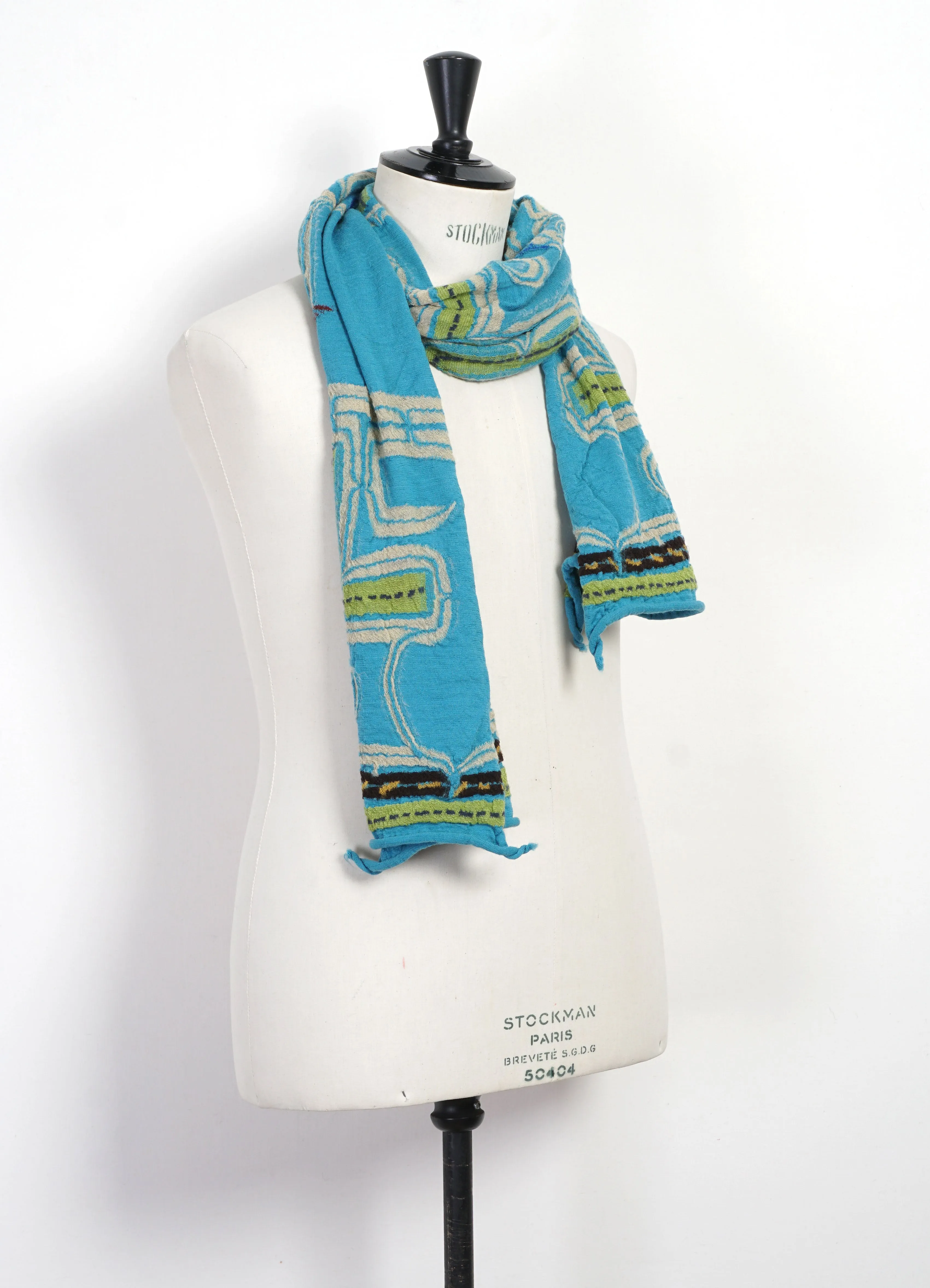POP AINU | Compressed Wool Scarf | Blue sold by Hansen Garments product image thumbnail 3
