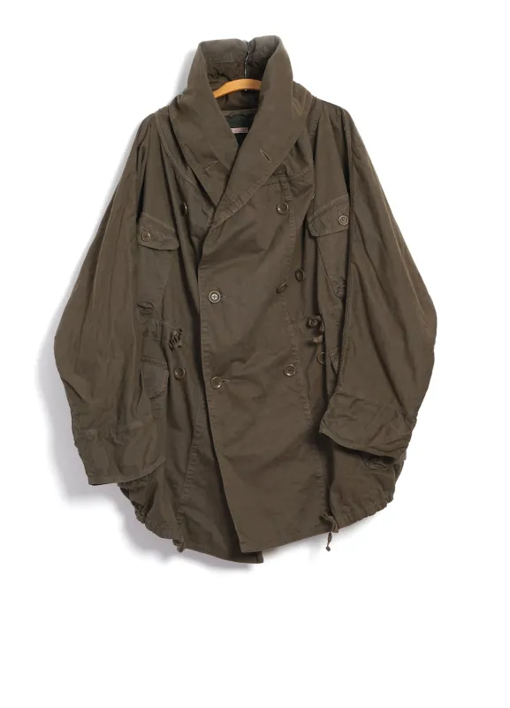 KATSURAGI | Cotton Ring Coat | Khaki sold by Hansen Garments