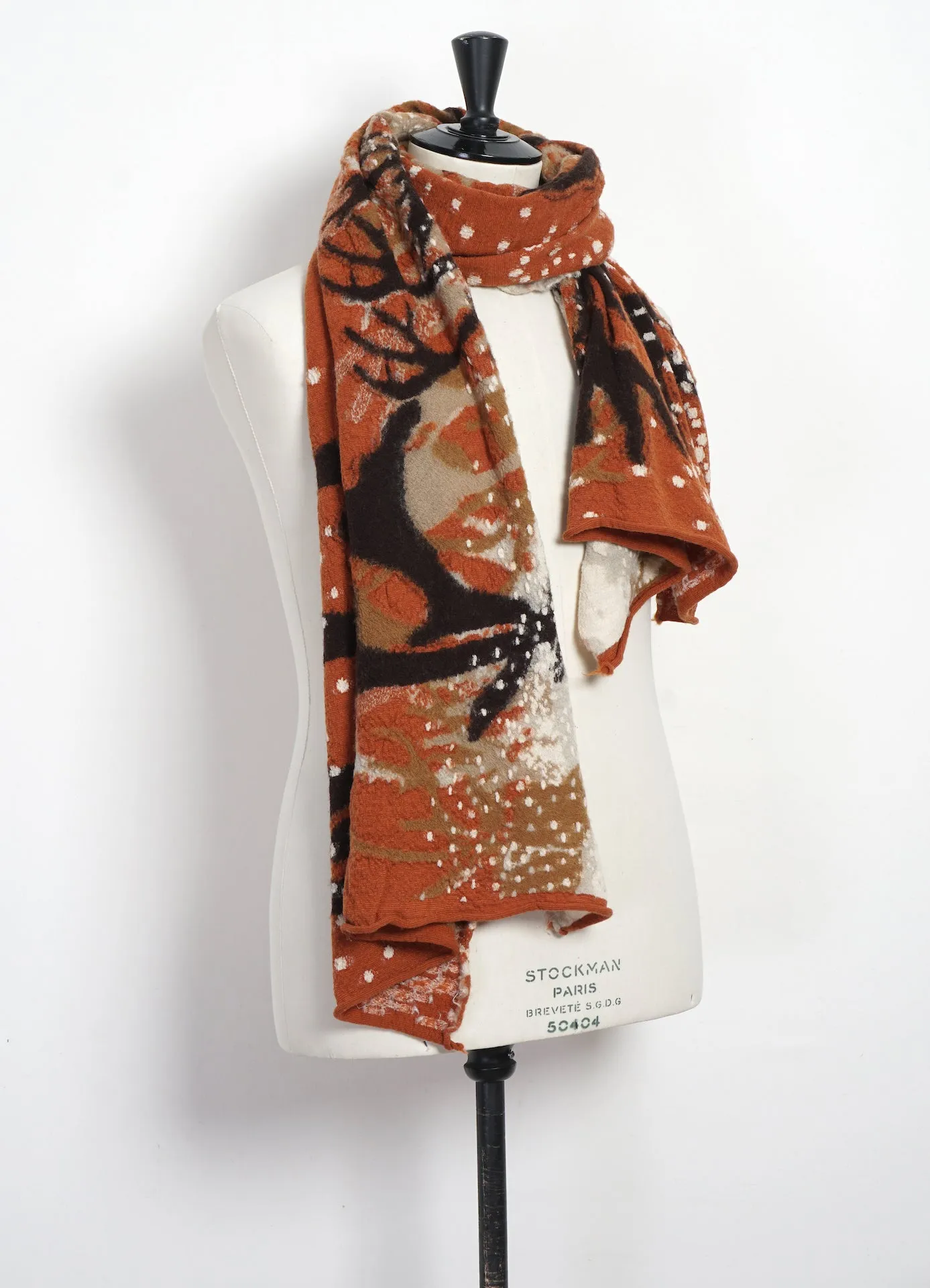 JOURNEY CARIBOU | Compressed Wool Scarf | Orange sold by Hansen Garments product image thumbnail 3