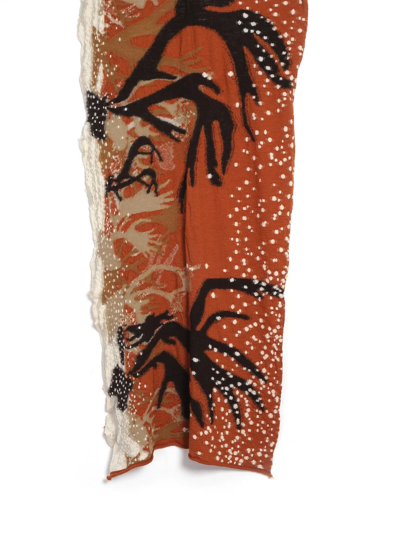 JOURNEY CARIBOU | Compressed Wool Scarf | Orange sold by Hansen Garments product image thumbnail 2