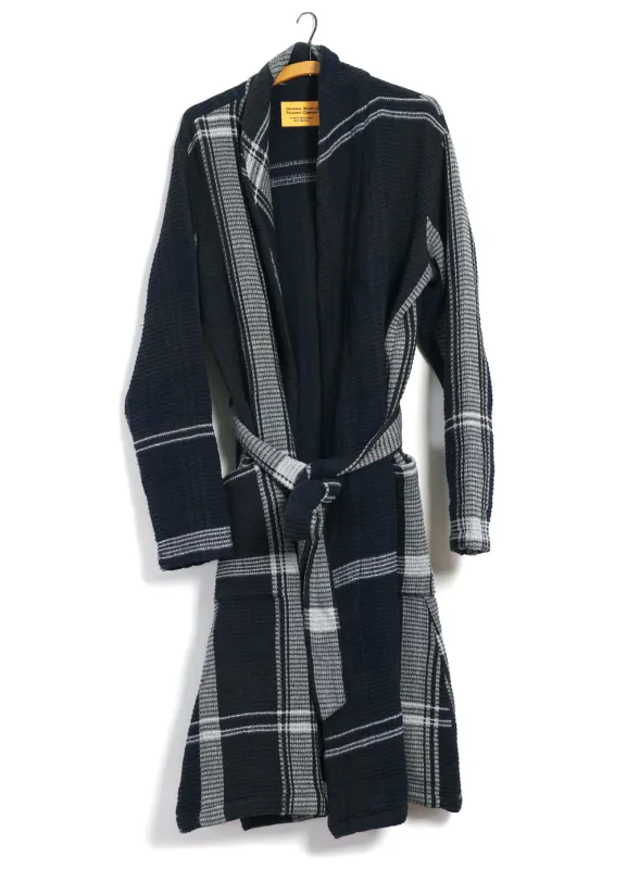 ROBE | Honeycomb Weave | Black/Navy/White made by Hansen Garments