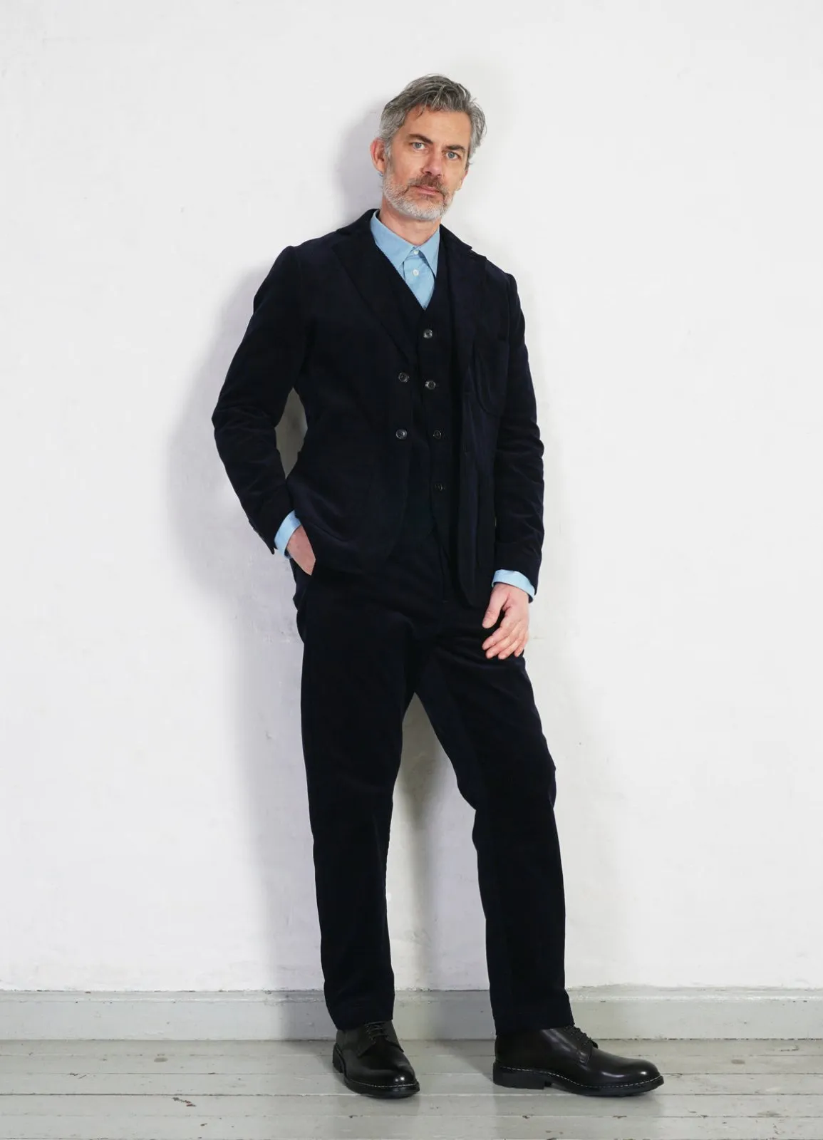 KEN | Wide Cut Trousers | Fluid Navy sold by Hansen Garments product image thumbnail 3