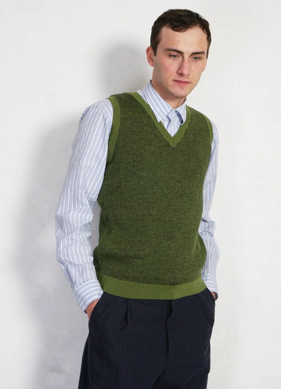 RAYMOND | Relaxed Classic Shirt | Big Blue Stripes sold by Hansen Garments product image thumbnail 4