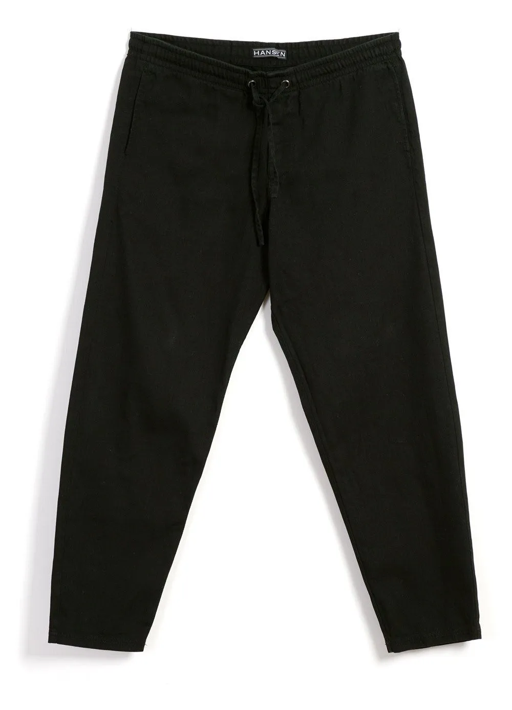 JIM | Casual Drawstring Trousers | Washed Black sold by Hansen Garments