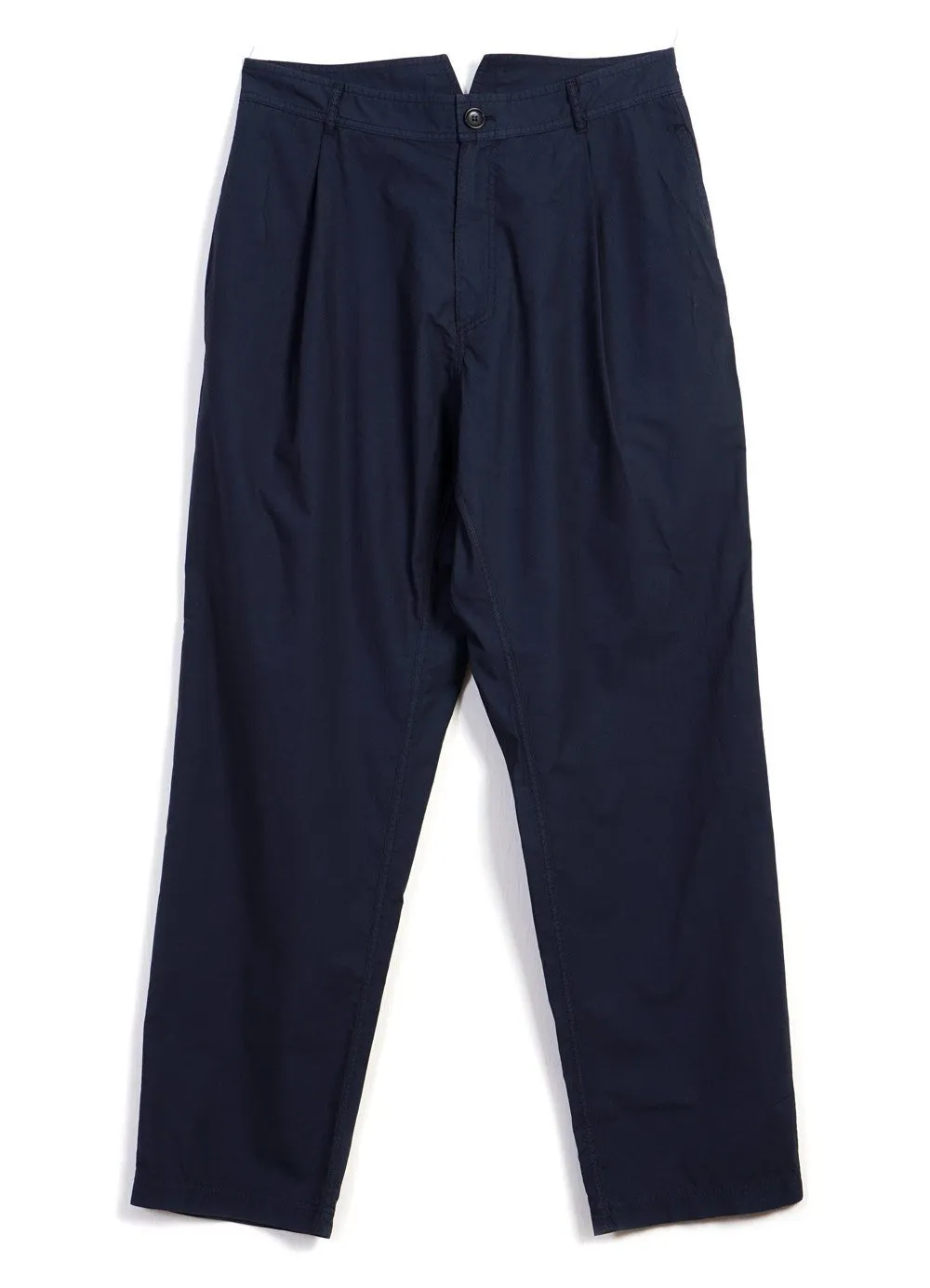 EIGIL | Light Wide Cut Summer Trousers | Navy sold by Hansen Garments