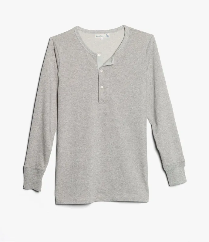 HENLEY | Organic Long Sleeve T-Shirt | Grey Melange made by Merz B. Schwanen