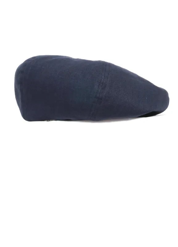 Linen Herringbone Beret | Dark Indigo made by Cableami