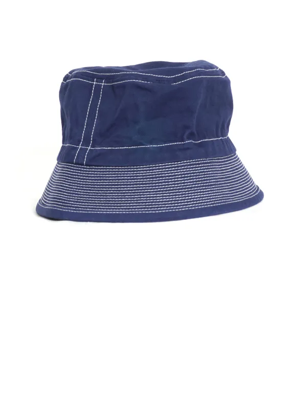 Cotton Herringbone Bucket Hat | Blue sold by Hansen Garments