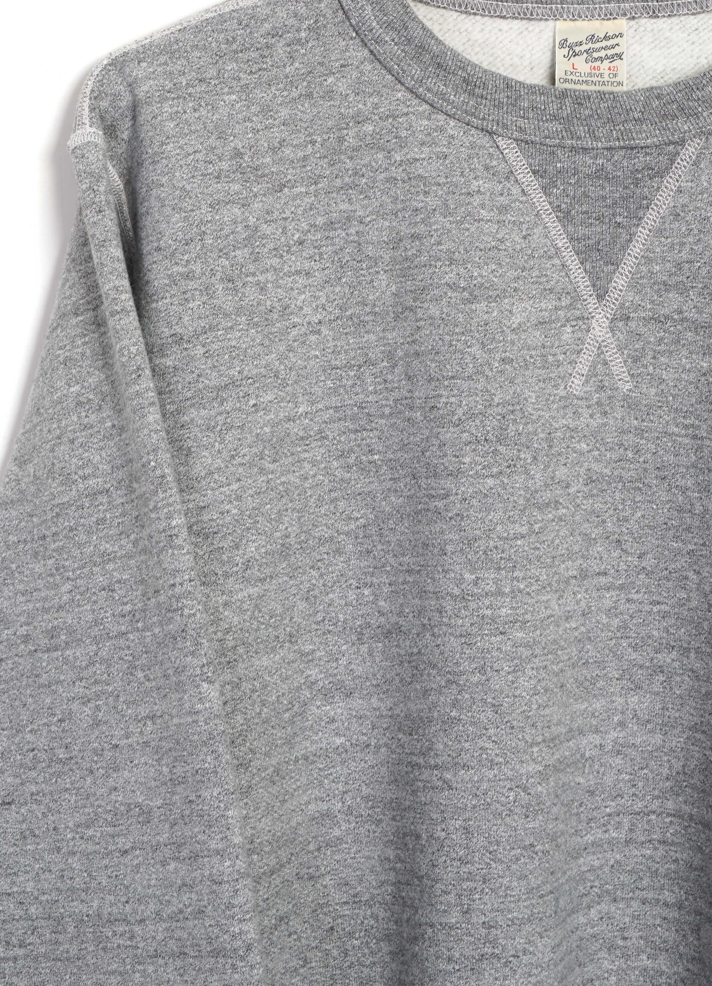 SET-IN CREW NECK SWEATSHIRT | Heather Grey sold by Hansen Garments product image thumbnail 4