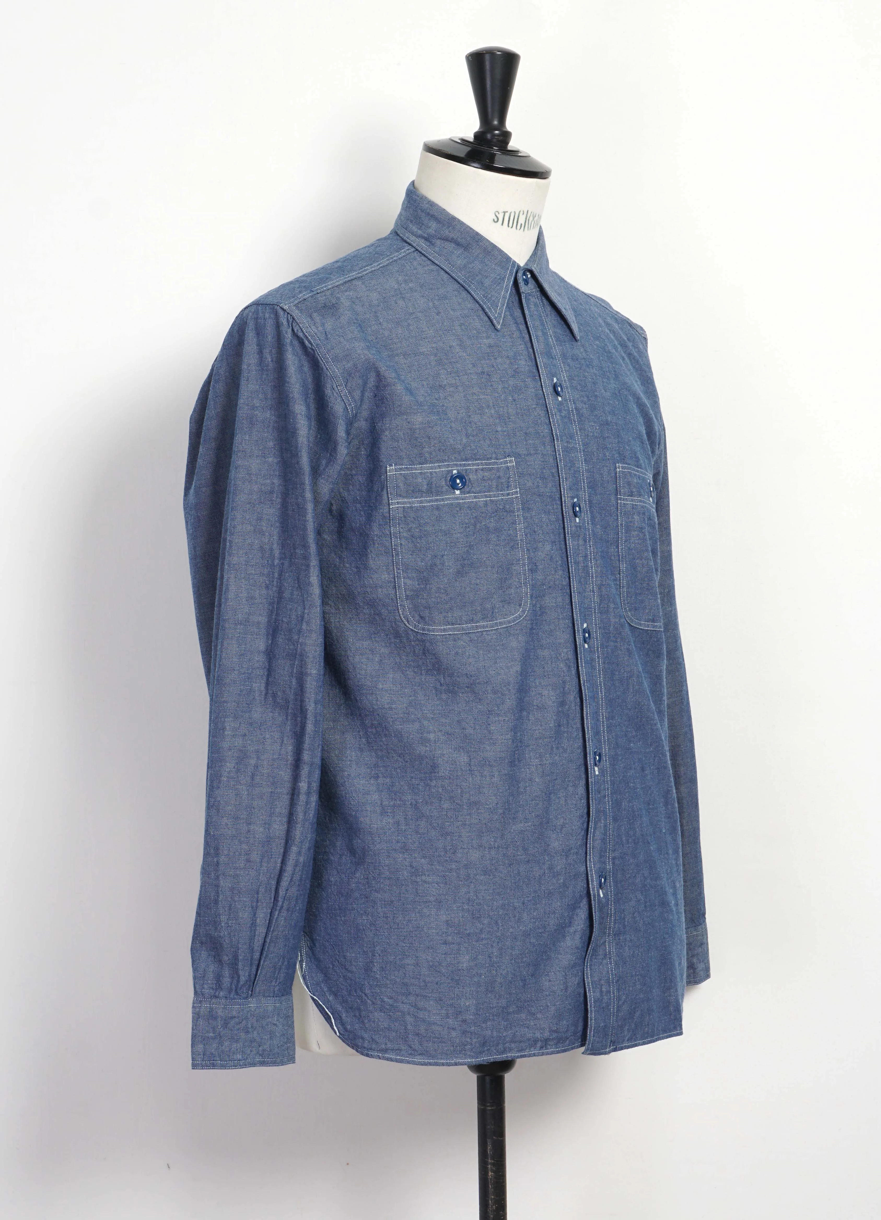 CHAMBRAY WORK SHIRT | Blue sold by Hansen Garments product image thumbnail 2