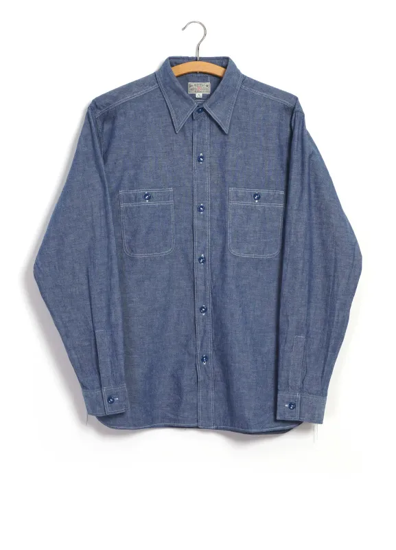 CHAMBRAY WORK SHIRT | Blue made by Buzz Rickson’s