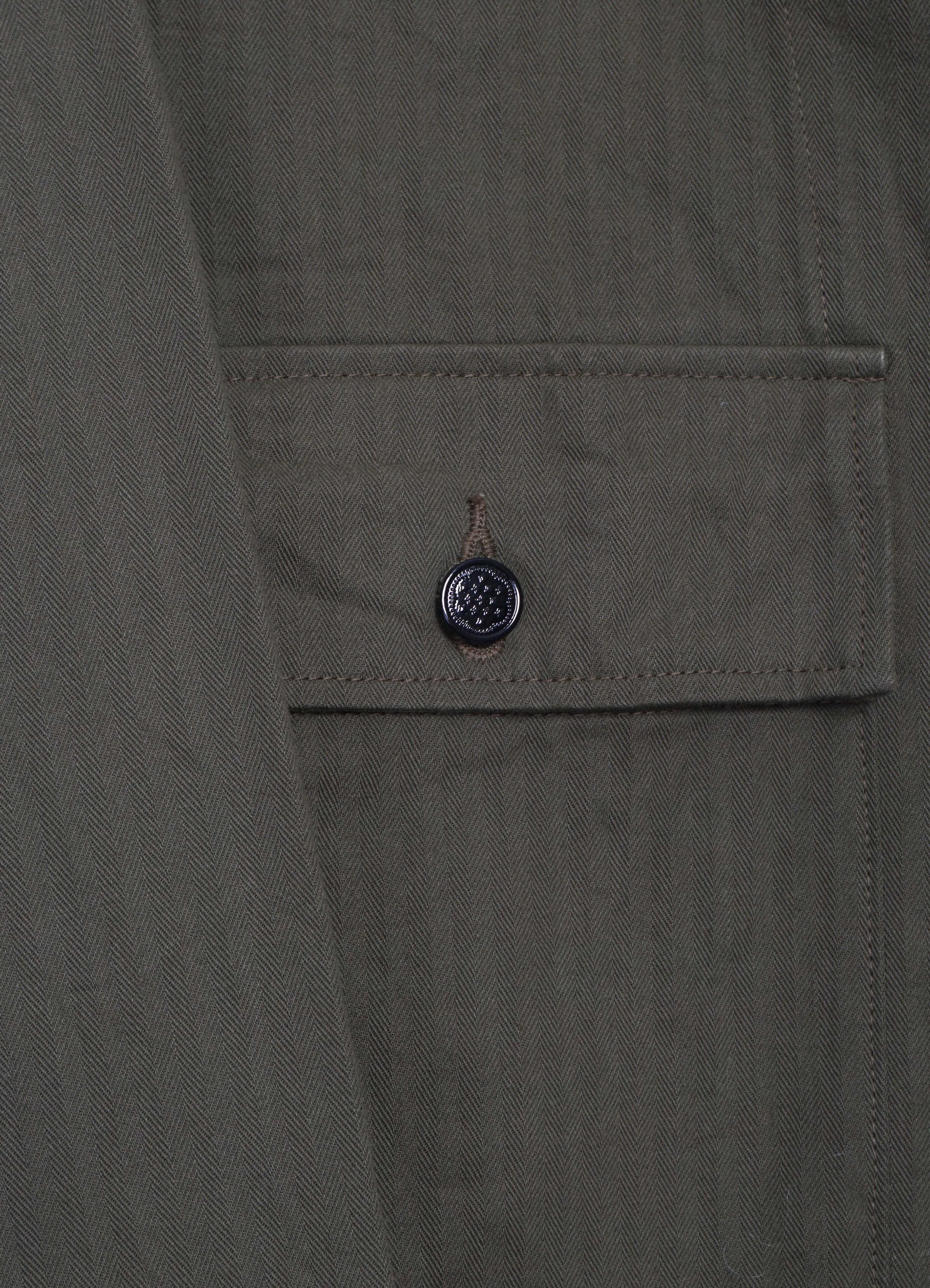 HERRINGBONE TWILL JACKET | Olive sold by Hansen Garments product image thumbnail 5