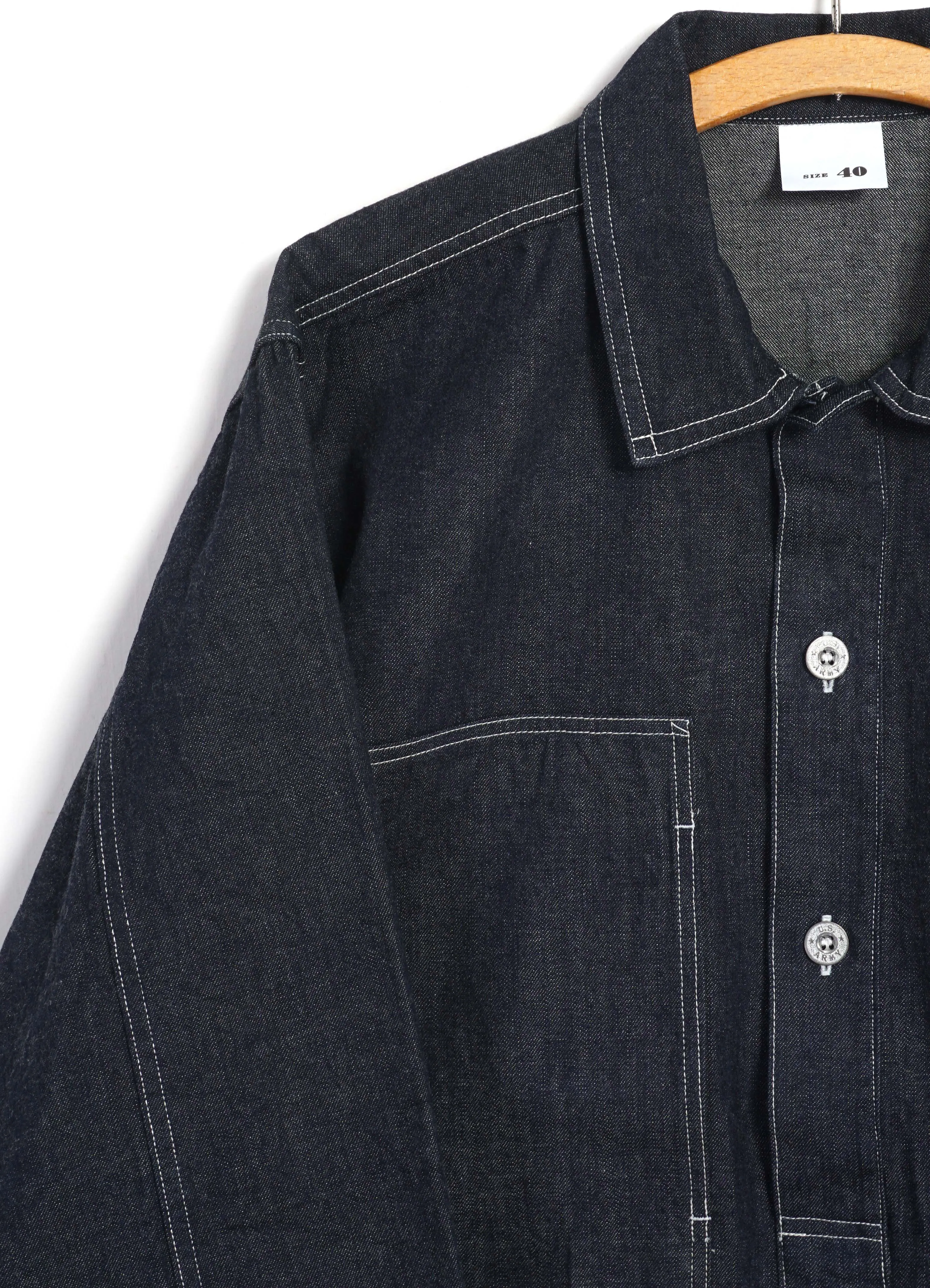 U.S. ARMY DENIM PULLOVER JACKET | Indigo sold by Hansen Garments product image thumbnail 4