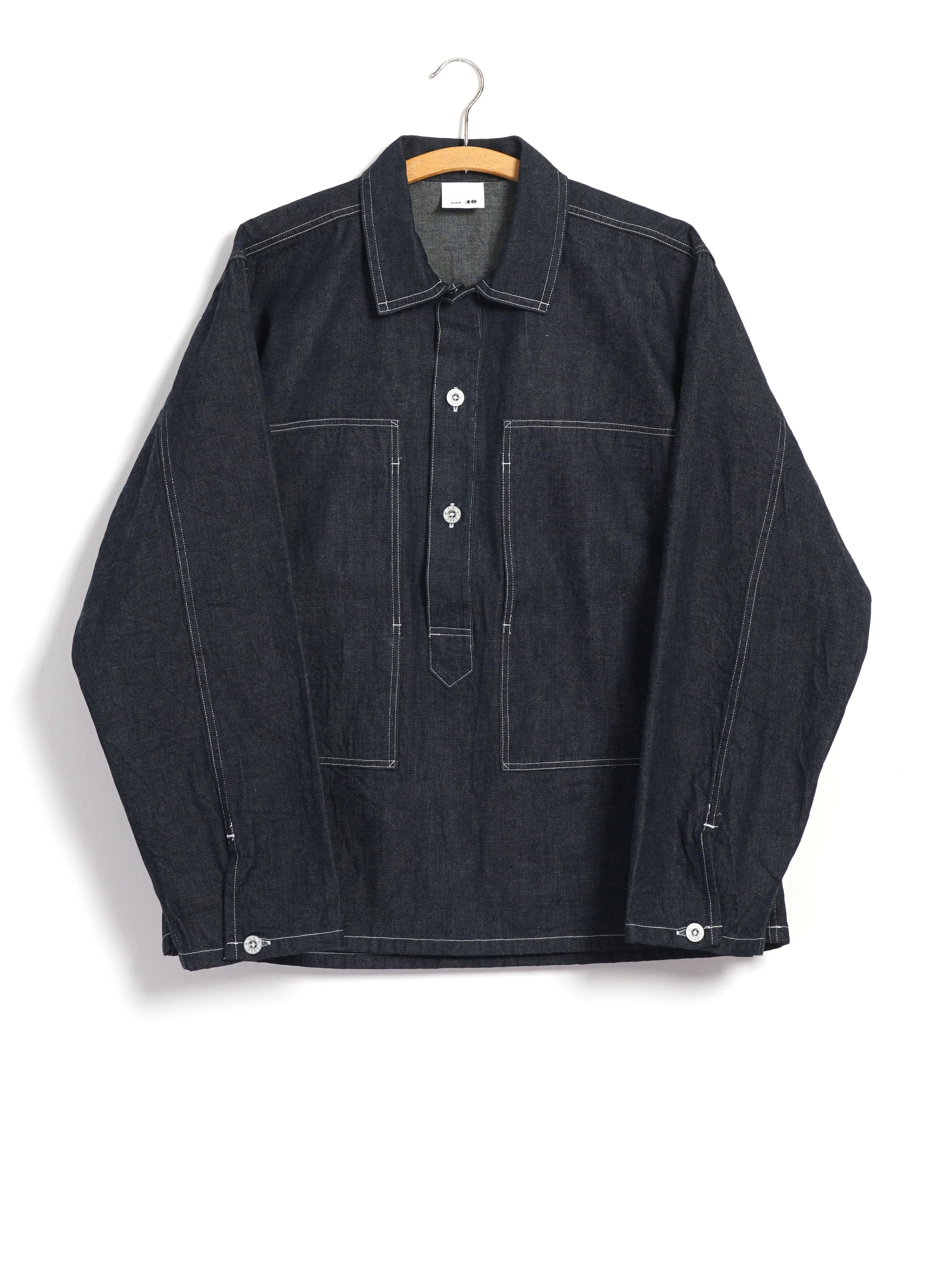 U.S. ARMY DENIM PULLOVER JACKET | Indigo sold by Hansen Garments