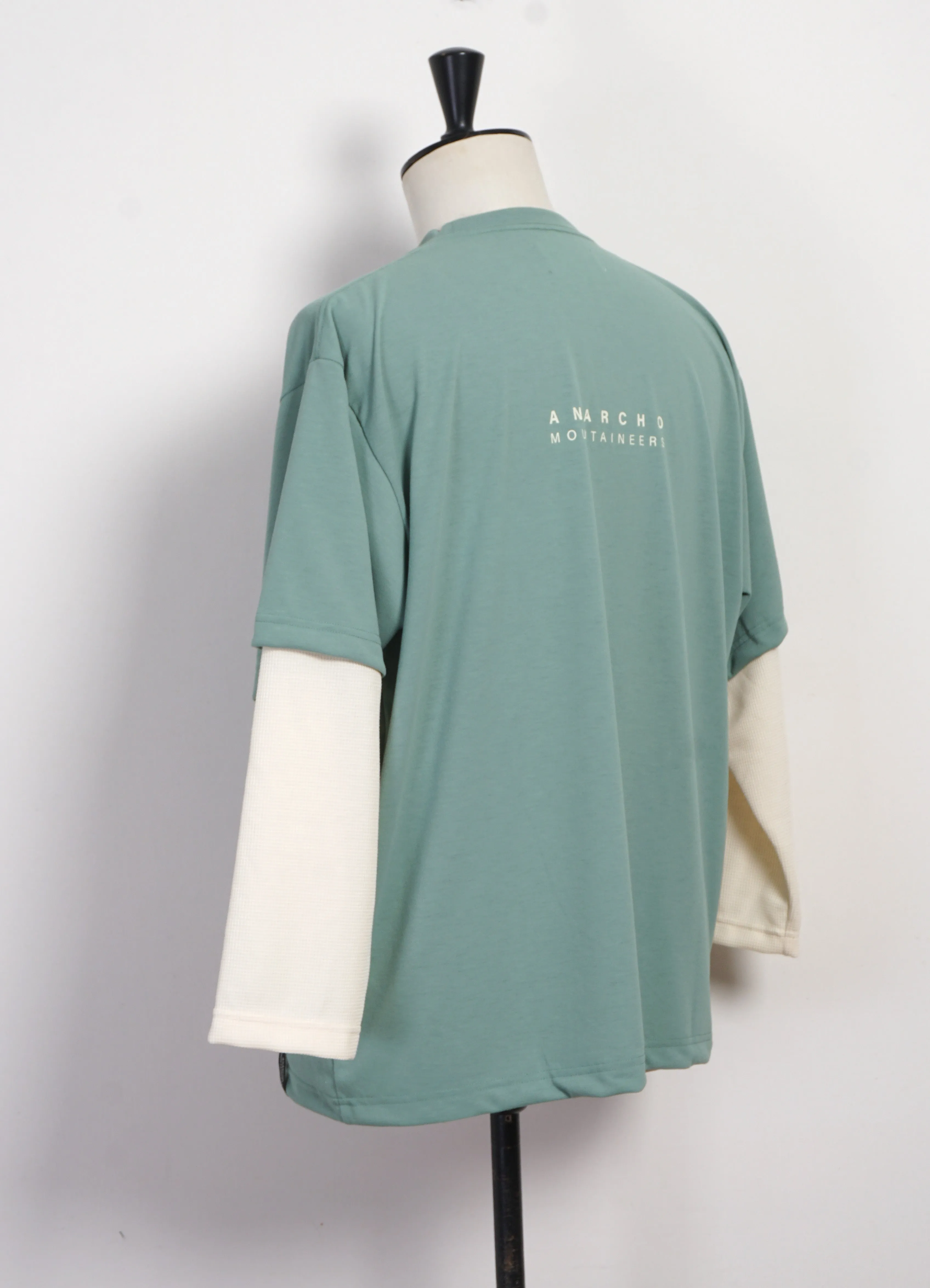 LAYERED TEE | Two Layer T-shirt | Sage & Ivory sold by Hansen Garments product image thumbnail 3
