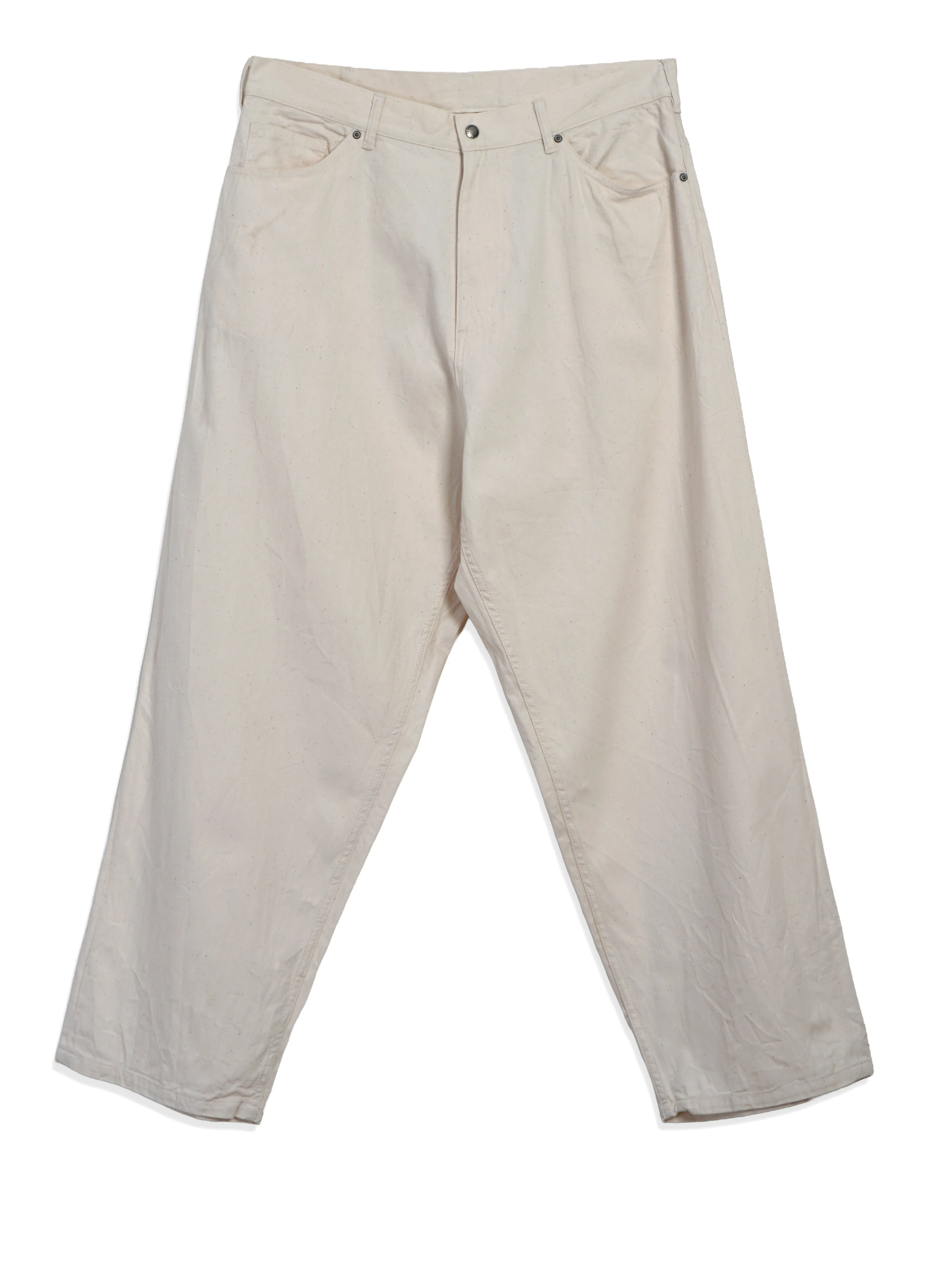 MT578 | Baggy Twill Trousers | Off White sold by Hansen Garments