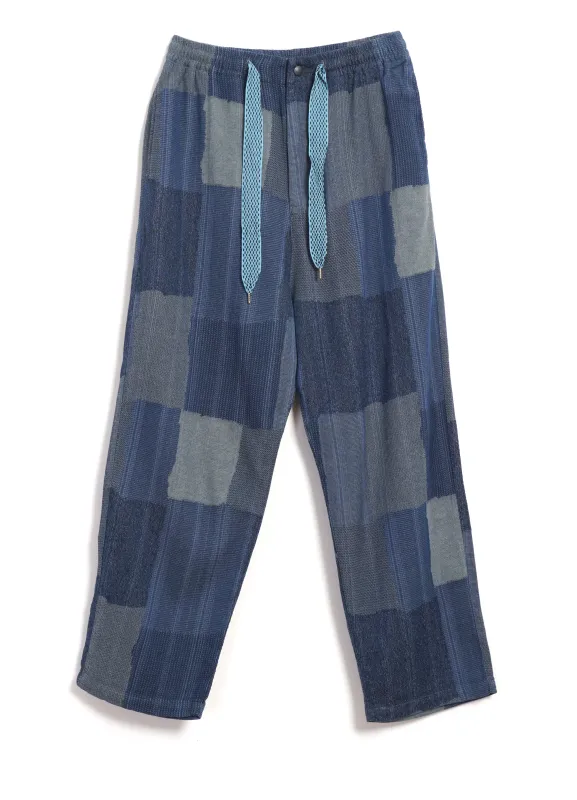 TUGIHAGI EASY | Cotton & Linen Drawstring Pants | Navy made by Kapital