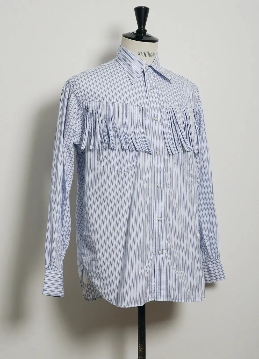 HUSKY | Fringed Western Shirt | Blue/White sold by Hansen Garments product image thumbnail 3