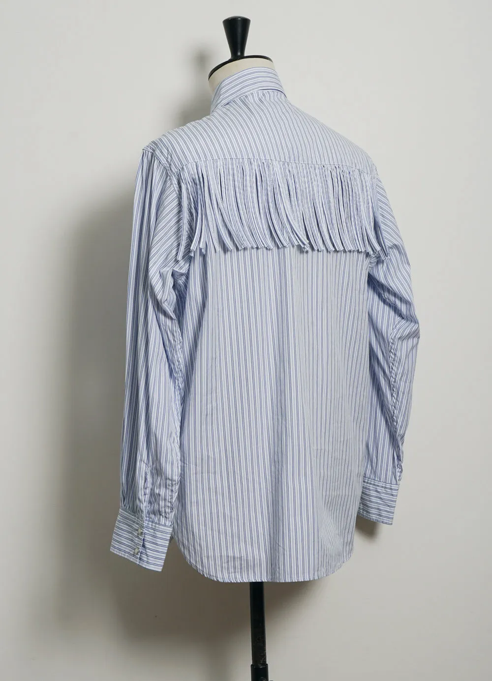 HUSKY | Fringed Western Shirt | Blue/White sold by Hansen Garments product image thumbnail 4
