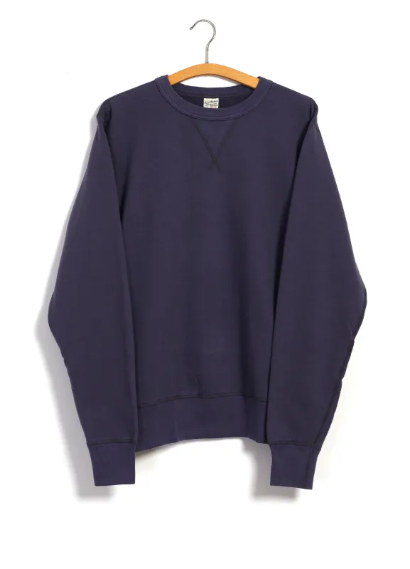 SET-IN CREW NECK SWEATSHIRT | Navy made by Buzz Rickson’s