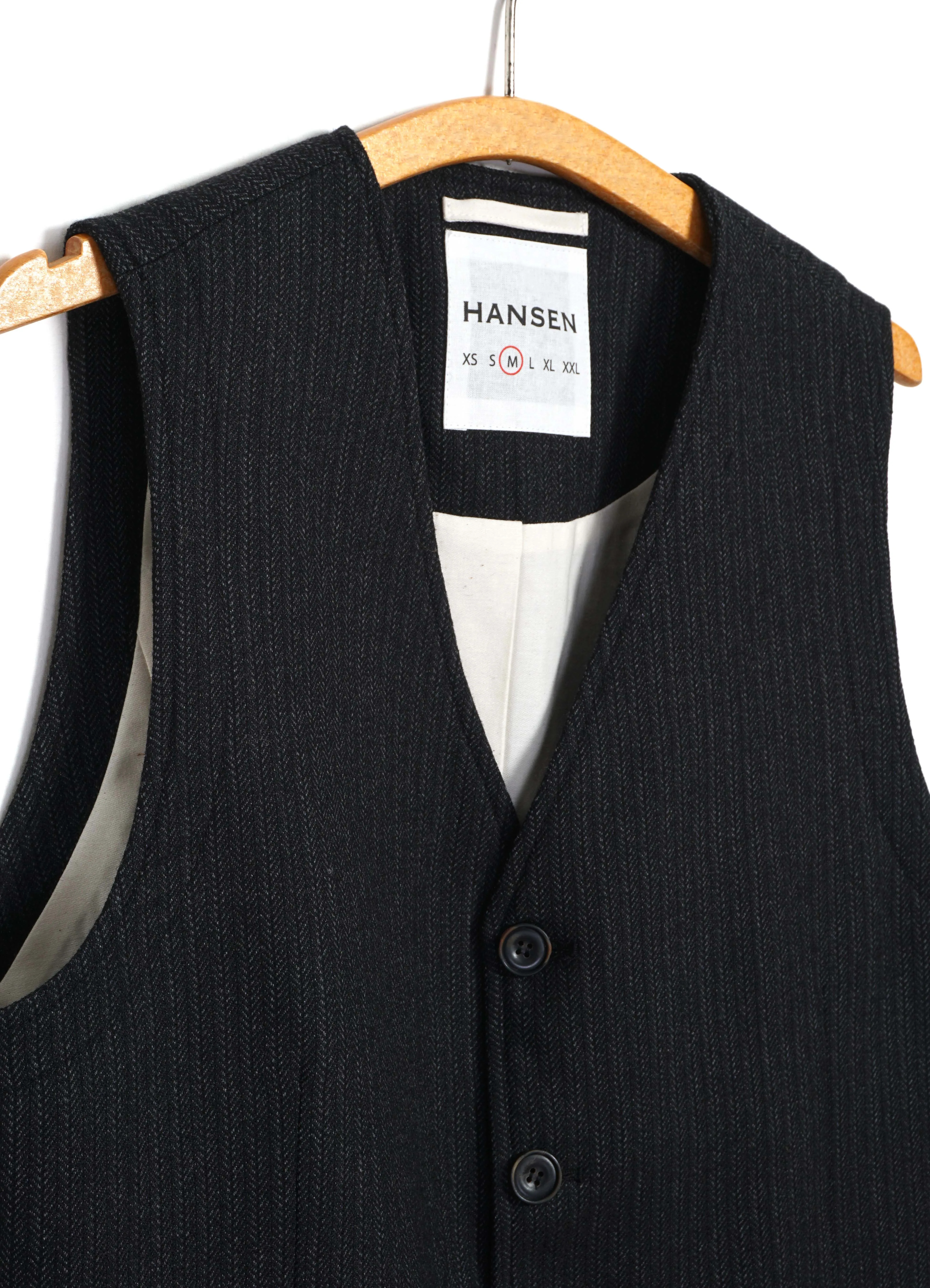 DANIEL 32-63-5 | Classic Waistcoat | Charcoal Stripes sold by Hansen Garments product image thumbnail 3