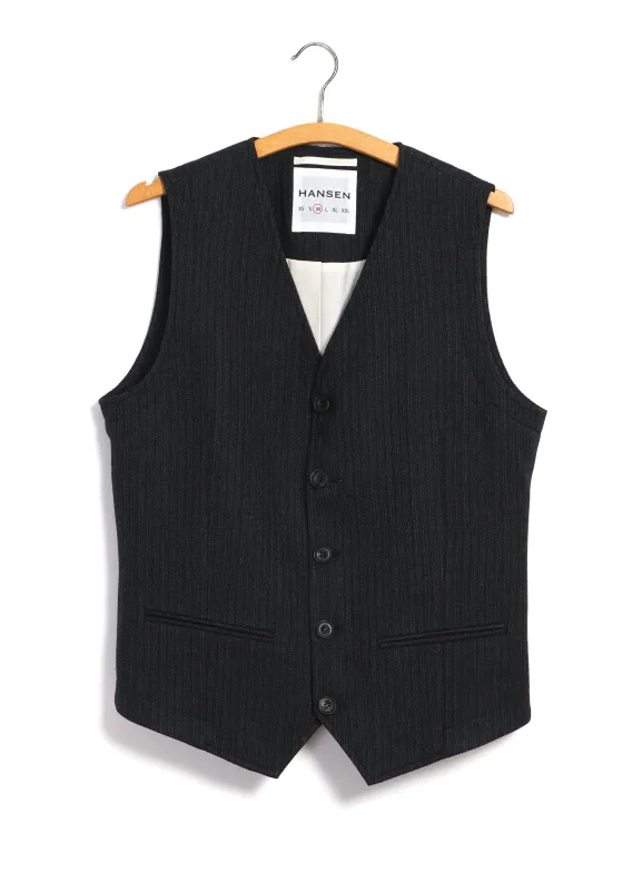 DANIEL 32-63-5 | Classic Waistcoat | Charcoal Stripes made by Hansen Garments