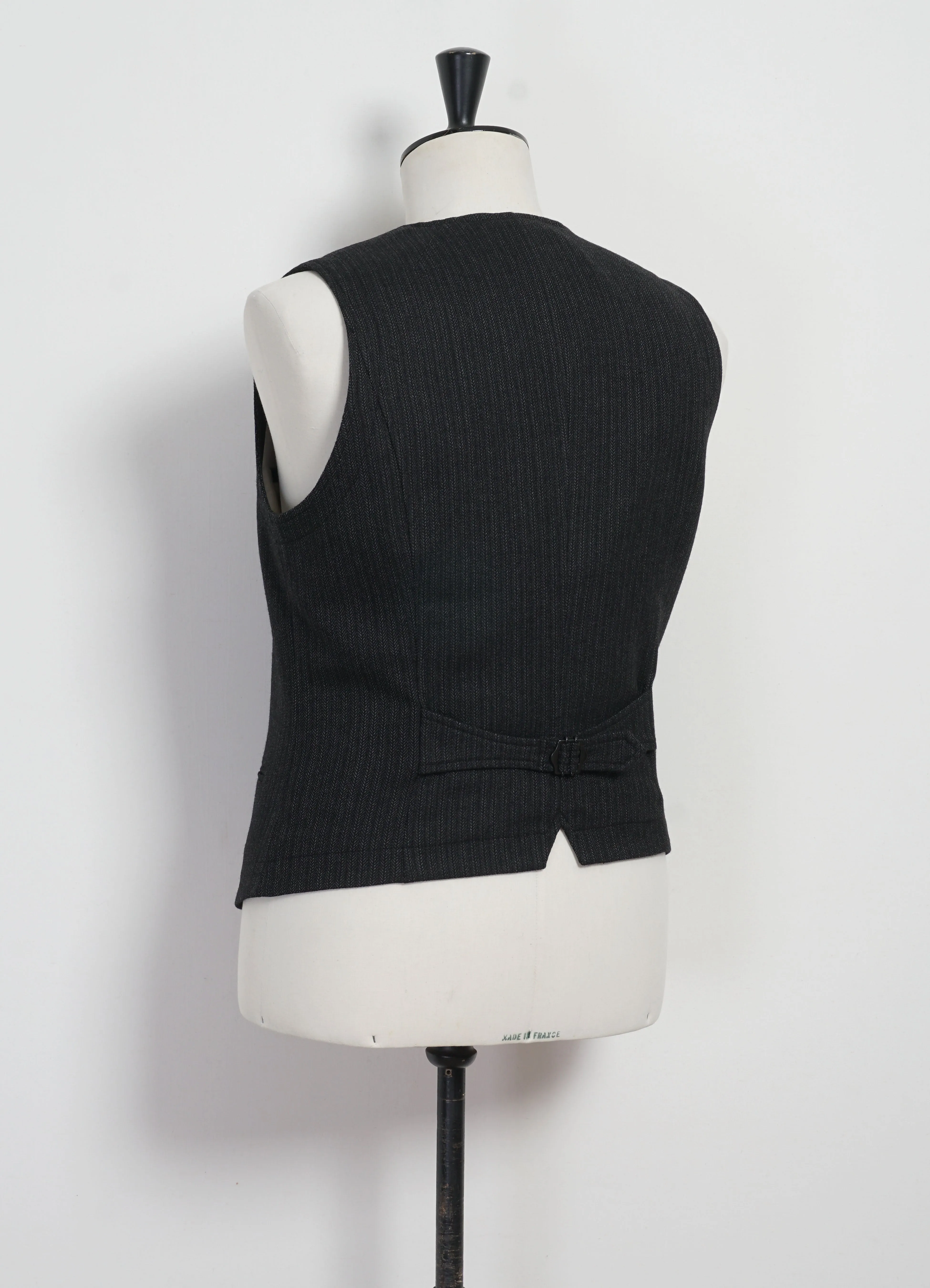 DANIEL 32-63-5 | Classic Waistcoat | Charcoal Stripes sold by Hansen Garments product image thumbnail 5