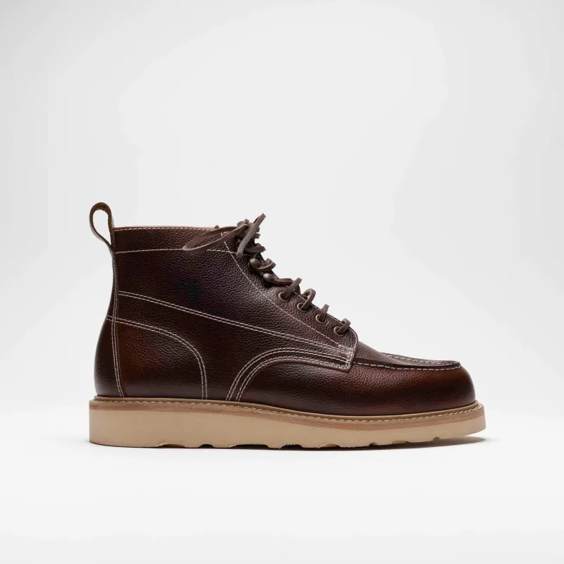 Powell - Chaussures Boots Cuir Grainé Marron sold by Max Sauveur