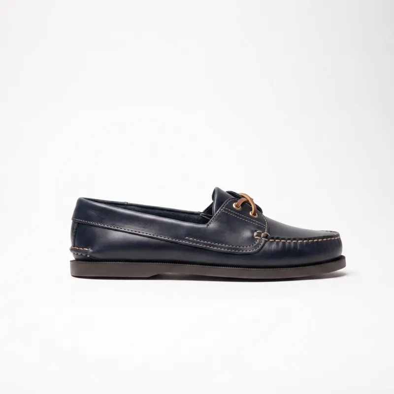 Le Boat - Chaussures Bateau Cuir Marine made by Max Sauveur