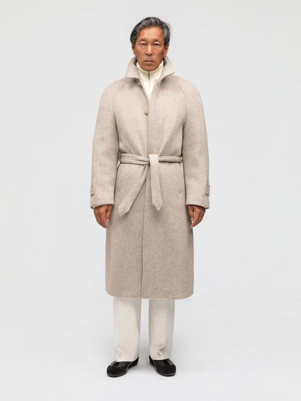 Oatmeal Wool Raglan Coat sold by Grand Lè Mar