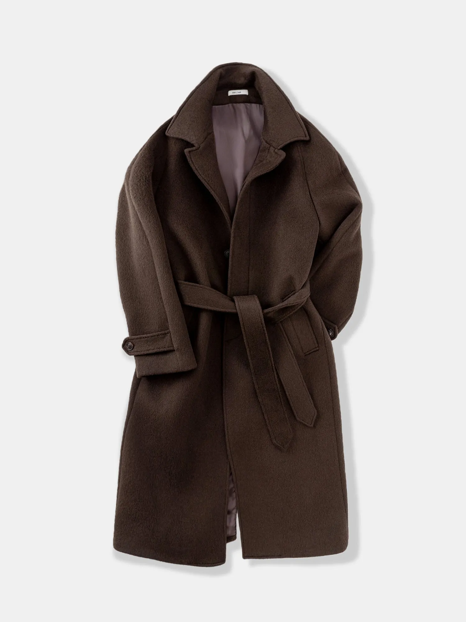 Coffee Wool Alpacka Raglan Coat sold by Grand Lè Mar product image thumbnail 2