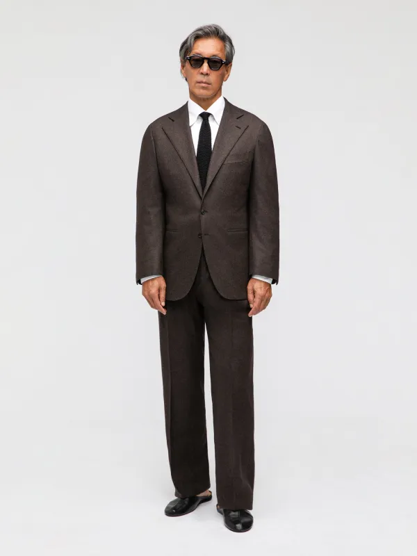 Brown Flannel Wool Suit (SB) sold by Grand Lè Mar