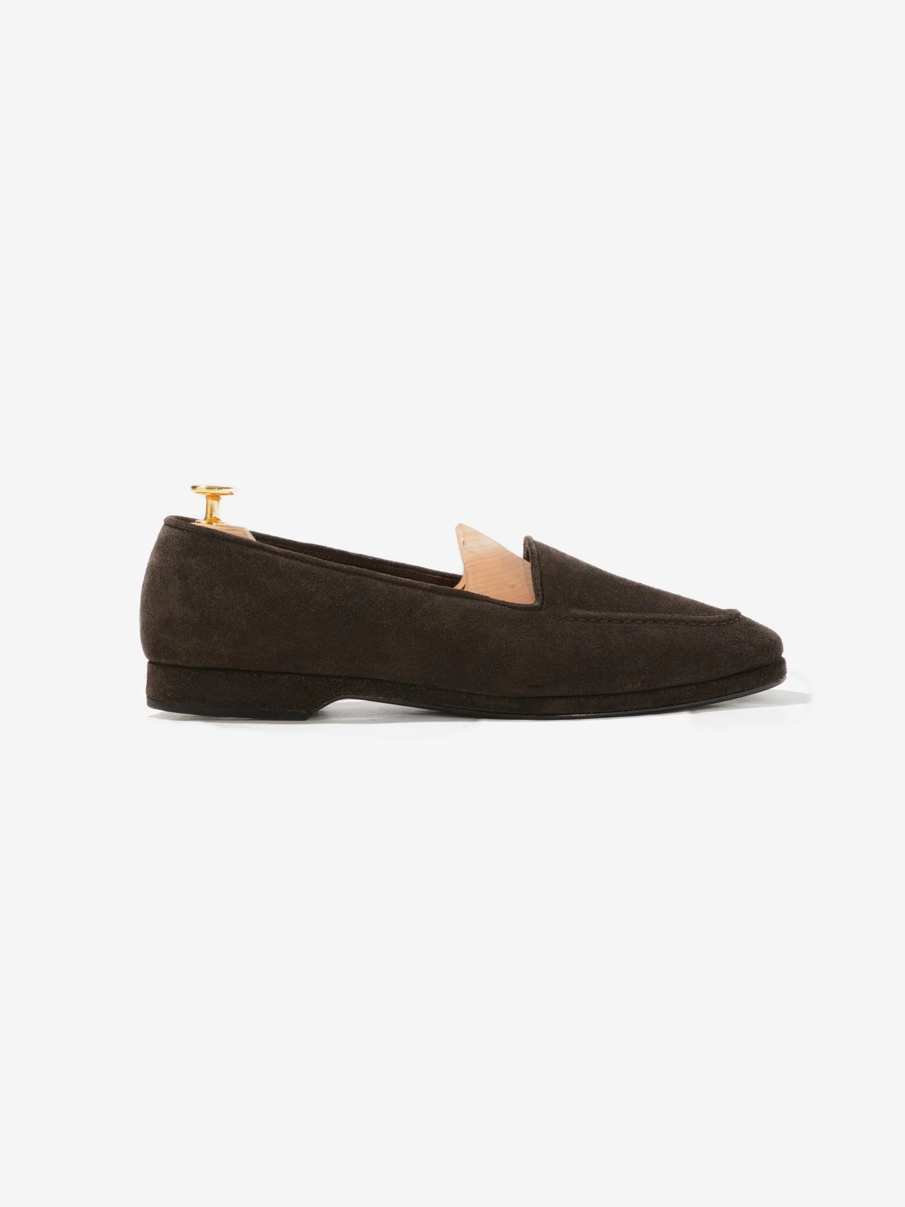 Brown Suede Belgian Loafers sold by Grand Lè Mar